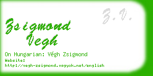 zsigmond vegh business card